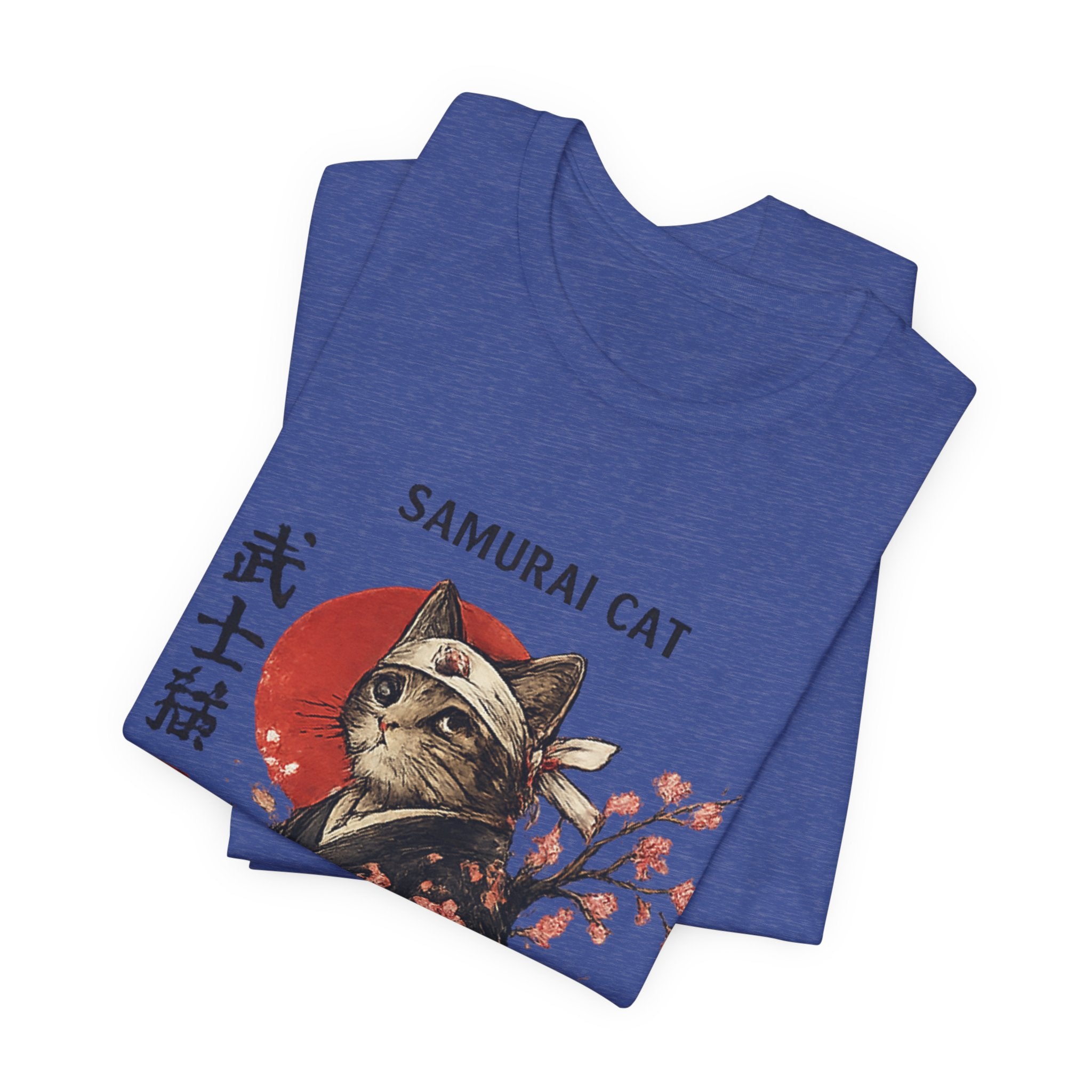Samurai Cat T-Shirt – Japanese Warrior Cat Illustration