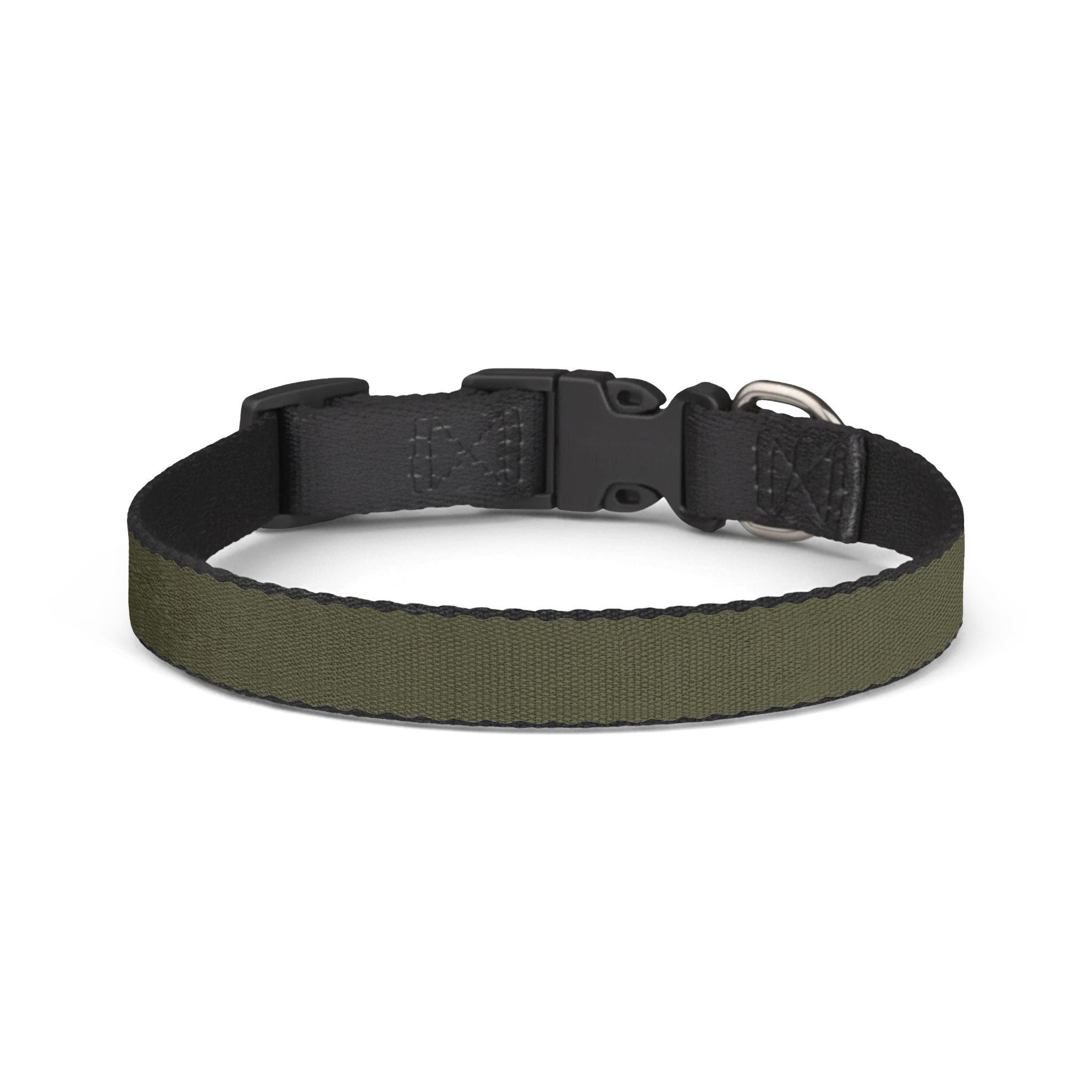 Collar — Olive Clip-On Adjustable Pet Collar with D-Ring