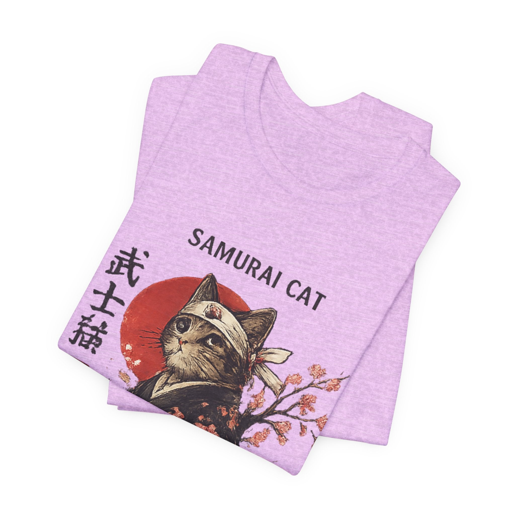 Samurai Cat T-Shirt – Japanese Warrior Cat Illustration