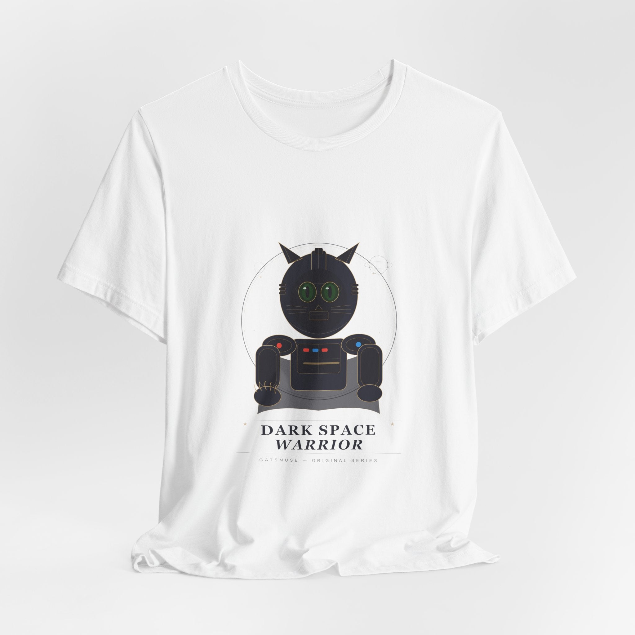 Dark Space Cat Tee — Sci‑Fi Cat Graphic T-Shirt