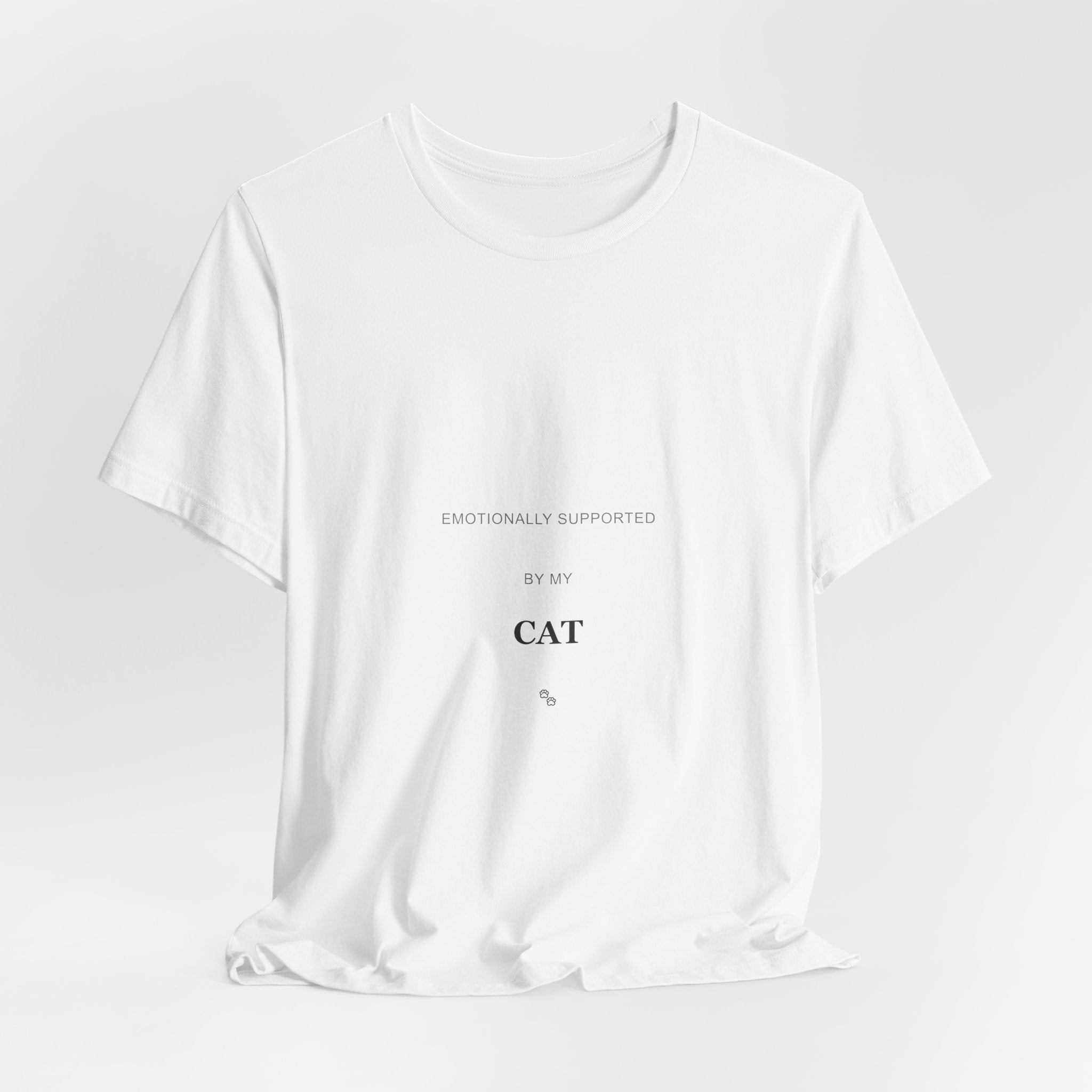 Cat Lover T‑Shirt — "Emotionally Supported by My Cat" Minimal Tee