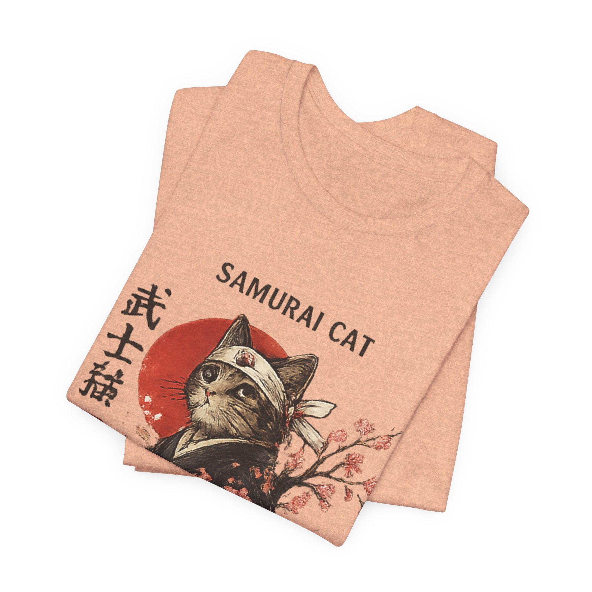 Samurai Cat T-Shirt – Japanese Warrior Cat Illustration