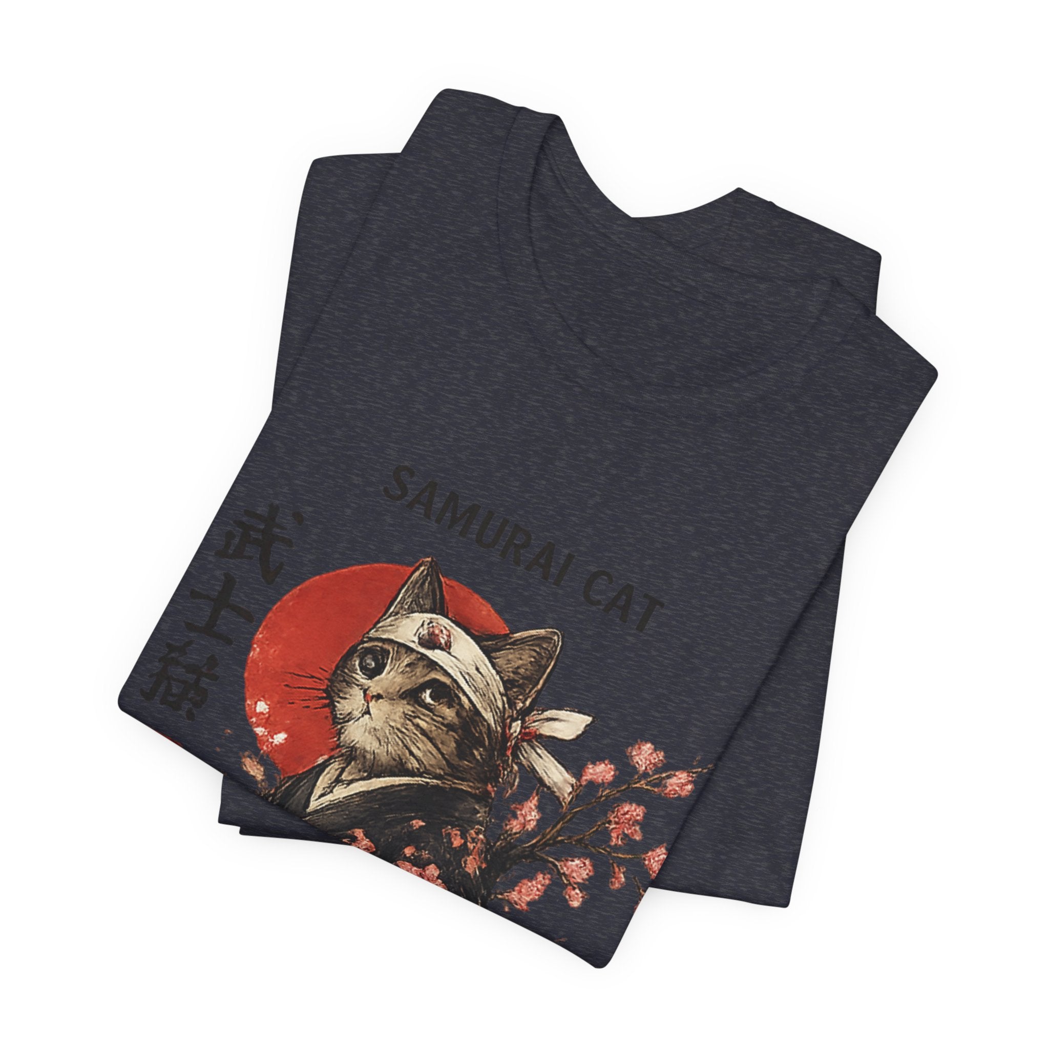 Samurai Cat T-Shirt – Japanese Warrior Cat Illustration