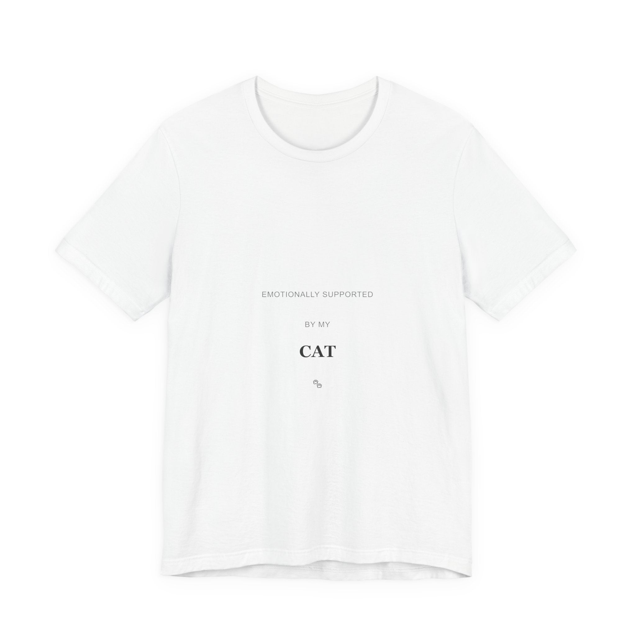 Cat Lover T‑Shirt — "Emotionally Supported by My Cat" Minimal Tee