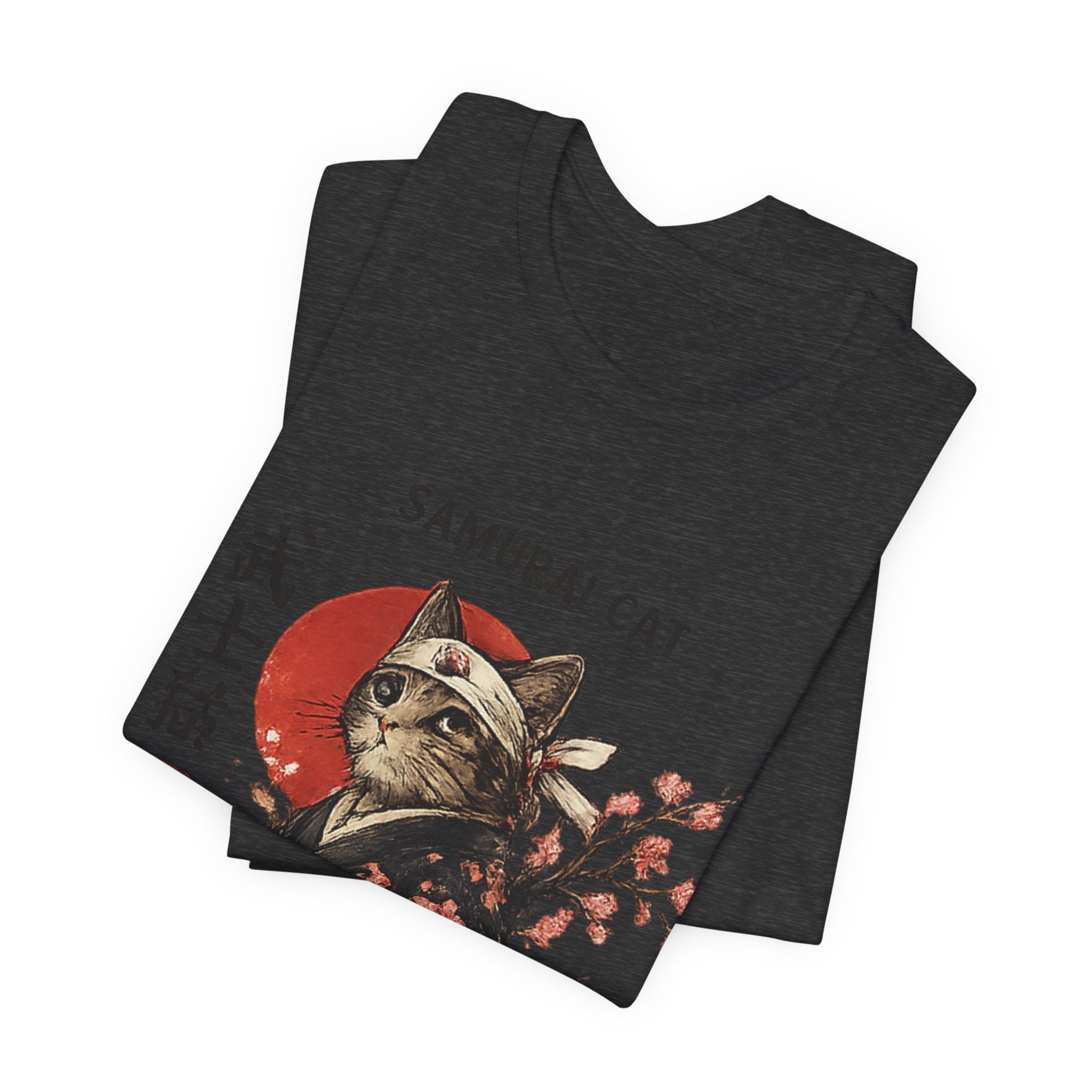 Samurai Cat T-Shirt – Japanese Warrior Cat Illustration