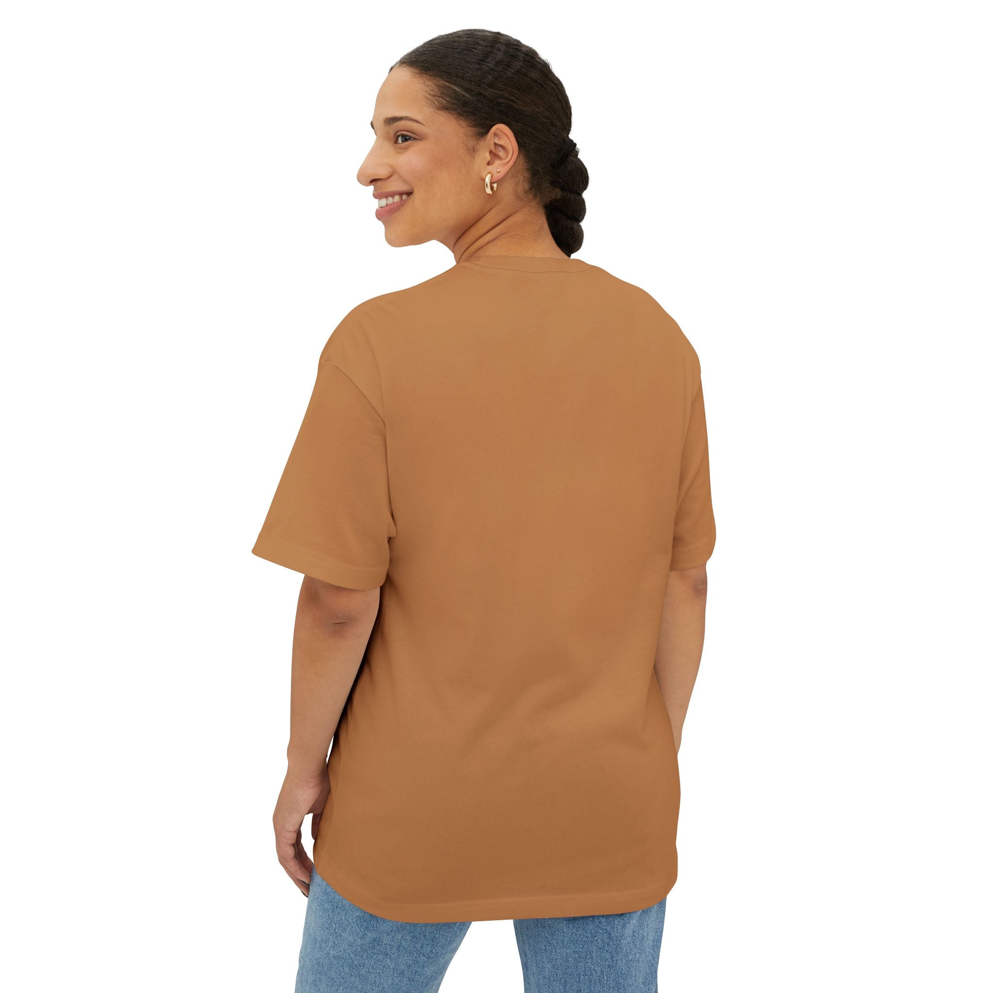 Cat Mom Era Tee — Oversized Boxy Shirt with Minimal Cat Graphic