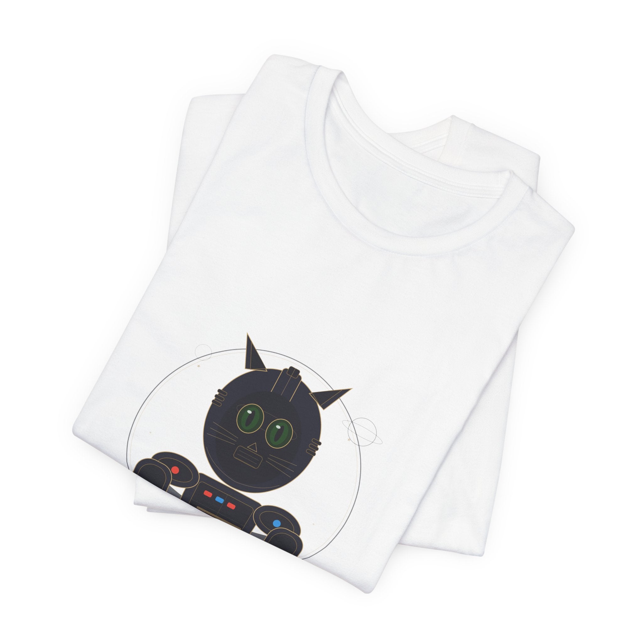 Dark Space Cat Tee — Sci‑Fi Cat Graphic T-Shirt