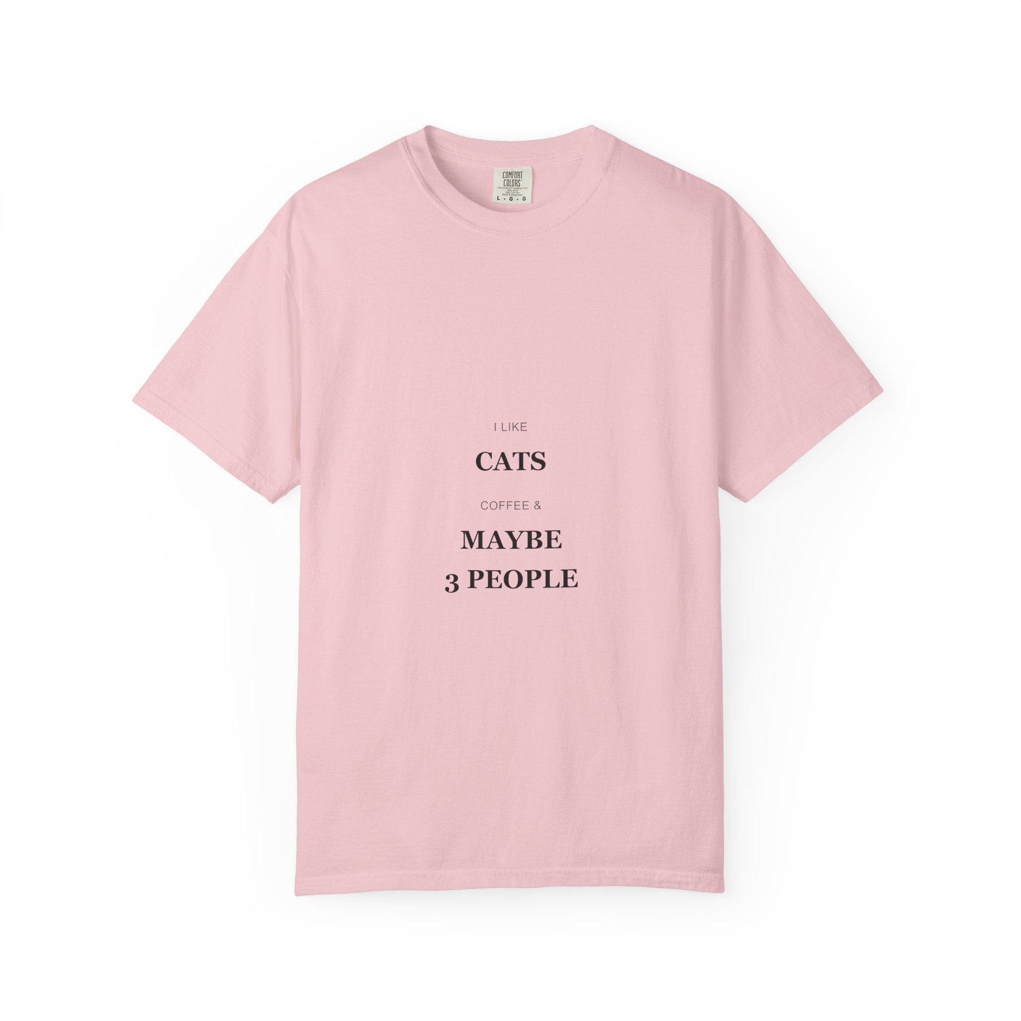 Cat Lover T-Shirt — "I Like Cats & Maybe 3 People." Minimal Graphic Tee