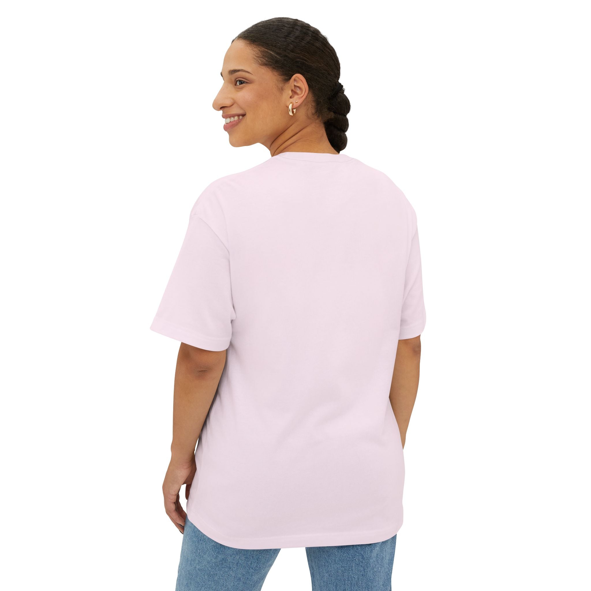 Cat Mom Era Tee — Oversized Boxy Shirt with Minimal Cat Graphic